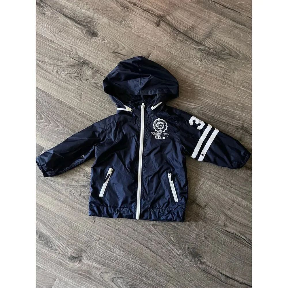 The Children's Place  Varsity Pro Jacket Long Sleeve Zip Up Navy Blue size 4T